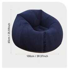 Sofá inflable clásico - Hecho de material de PVC, adecuado para varios tipos de habitaciones - Sofá perezoso con respaldo y armazón de plástico - moderno - Ver 4