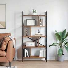 vidaXL Étagère Bois Ancien 75 x 30 x 156 cm Bois d'ingénierie - Tabac - Voir 4