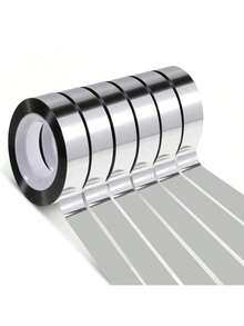3 Rolls Silver Metallic Washi Tape, DIY Gold Graphic Art Tape, Self-Adhesive Metalized Polyester Film Tape For Crafts Decoration And Gift Wrapping (1/2 Inch X 110 Ft) - Silver - View 8
