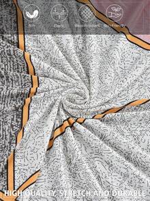 1 pieza Funda de sofá con estampado de líneas geométricas, funda de sofá de poliéster elástica minimalista moderna y 1 pieza de funda de cojín sin relleno, adecuada para todas las estaciones, informal para el verano - Multicolor - Ver 10