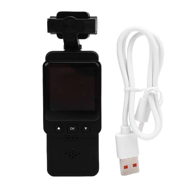 Portable 1080p HD WiFi Body Camera With 360° Rotating Lens, Color LCD Screen, And Mounting Clip. Ideal For Travel, Hiking, And Cycling. – 1 Unit