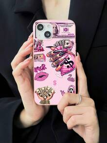 1 美元粉色 Y2K 金钱与嘴唇图案手机壳，防震 TPU 保护套，个性可爱，日常及生日礼物之选，兼容 11/13 Pro Max/15/17/17 Pro Max 和 Galaxy S24 Ultra/S26 Ultra - 粉色 - 查看 10