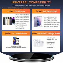 15W Wireless Charger Compatible With IPhone 17, 16, 15, 14, 13, 12, X Pro Max, Induction Fast Charging Pad Base, Compatible With Xiaomi - K8 Disc - View 5
