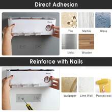 Wall-Mounted Toothbrush Holder & Toothpaste Dispenser For Bathroom - Platinum - View 4