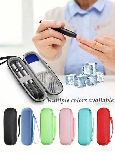 Insulated Portable Insulin Cooling Bag - Can Hold Ice Packs, Lightweight And Easy To Carry, With Zipper Design, Travel Storage Bag, Travel Emergency Bag, Medical Bag, First Aid Kit, Portable Medication Cooling Bag, Suitable For Insulin Pens And Blood Glucose Meters, Beach Travel Accessories