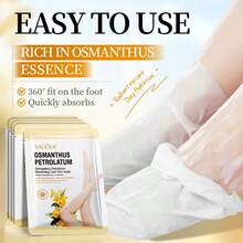 1 3 5 miếng Mặt nạ dưỡng ẩm và làm mịn da chân hương hoa mộc tê, mặt nạ dưỡng ẩm và tẩy tế bào chết cho da, làm dịu da, phục hồi các vết nứt khô, nuôi dưỡng các vết nứt, ngăn ngừa bong tróc, làm trắng, làm mịn, làm mềm da, chống lão hóa, giảm nếp nhăn, tẩy tế bào chết, loại bỏ da chết thô ráp, thích hợp sử dụng cho chân. Có thể dùng làm quà tặng Ngày Valentine, Ngày của Mẹ, Giáng sinh, quà tặng ngày lễ, quà cưới. - Nhiều màu - Xem 8