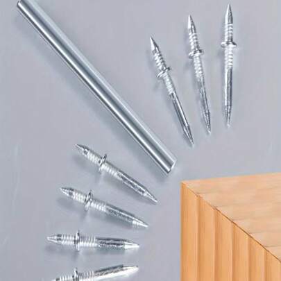 100pcs Baseboard Cabinet Invisible Nails - Double-Headed, Invisible, Rust-Proof Carbon Steel Screws With 1% Bi-Directional Rings For Wood Veneer And Electroplating Fixation