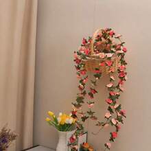 LED Red & Pink Rose Flower String Lights, Suitable For Valentine's Day, Mother's Day, Home, Party Decoration, Applicable For Bedroom, Living Room, Balcony, Party Scene. Battery Powered (Batteries Not Included) - Warm white light - View 5