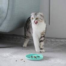 Silicone Slow Feeder Dog Bowls, Interactive Puzzle Pets Dry/Wet Food Training, Keeps Dogs Cats Busy, Prevents Puppy Overeating Cyan, 0.8 Cup - 0.8 Cup + Cyan - View 9