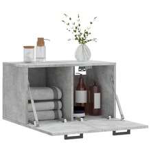 vidaXL Armário mural cinza beton 60x36,5x35 cm Bois d'ingénierie - Cinza - Ver 4