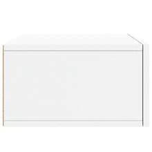 vidaXL Tables de chevet murales 2 pcs blanc 35x35x20 cm - Blanc - Voir 8