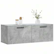 vidaXL Armário mural cinza beton 100x36,5x35 cm engenharia madeira - Cinza - Ver 3