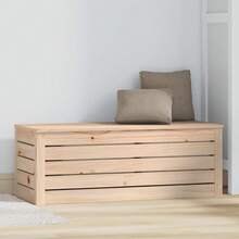 vidaXL Camera da letto 89x36,5x33 cm Legno massiccio in legno - Castano - Visualizzare 3