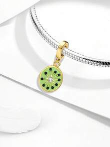 1pc 925 Sterling Silver Pineapple Pendant, Suitable For Women Bracelet, Bangle DIY Jewelry Making And Daily Accessories Decoration - Gold - View 4