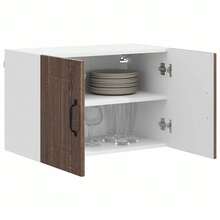 vidaXL Meuble mural de cuisine avec porte Chêne Marron 60 x 31 x 40 cm - Tabac - Voir 3