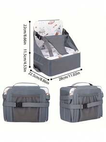 1个婴儿便携式增高座椅垫，加高垫适用于喂食椅、旅行、餐厅 - 无需安装，耐用喂食座椅，送给宝宝的完美礼物！