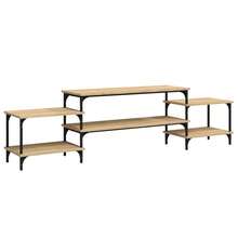 vidaXL Móvel de TV chêne sonoma 197x35x52 cm engenharia de madeira - Castanho - Ver 2