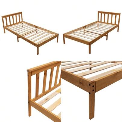 3FT Wooden Single Bed Frame Corona Solid Pine Bed Frames