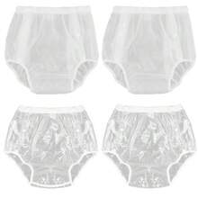 可重复使用的塑料裤，采用高弹力PE薄膜，时尚防水成人尿布，ABDL尿布爱好者适用，柔软透明塑料裤，适合青少年和成人 - 彩色 - 查看 8