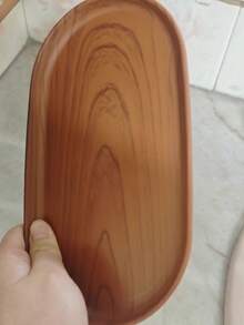 Khay lớn, đĩa ăn nhẹ, khay đựng tách trà, thiết kế hiện đại vân gỗ giả, chất liệu cao cấp, có thể xếp chồng lên nhau, khay nhựa tái sử dụng, dễ vệ sinh, có thể rửa bằng máy rửa chén, thích hợp cho bữa sáng, cà phê, phòng tắm, phòng ngủ, sân vườn, dã ngoại, Ramadan, trang trí phòng. - Nhiều màu - Xem 7