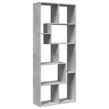 vidaXL Étagère séparée de pièce gris béton 67x25x161,5 cm - Gris - Voir 7