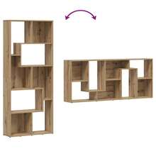 vidaXL Biblioteca de madera artesanal 67x24x161 cm madera de ingeniería - Marrón - Ver 8