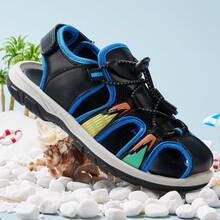 1 Pair Boys/Girls Summer Sandals, Beach/Water Shoes - Black - View 21