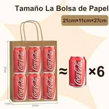 ECLATIQUE 50 Bolsas de Papel Kraft para Regalos (27x21x11cm), Bolsas de Papel Reciclable con Asas, Fuerte Adherencia y Capacidad de Carga, Boutique, Restaurantes, Panadera - 27x21x11cm+27x21x11cm - Ver 4