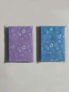 50pcs/Pack 61x91mm Holographic Shiny Star Card Sleeves, 3 Inch Top Loading Card Holders, Back To School