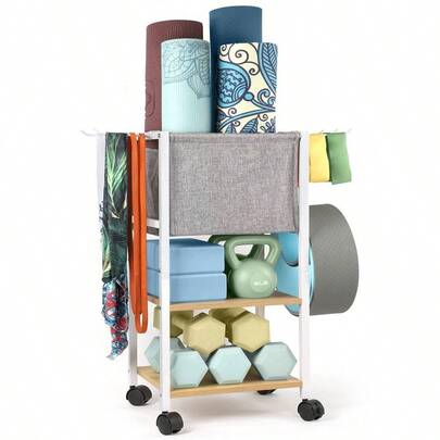 Rack Dumbbell Rack Garage Storage Organization Garage Shelving Yoga Mat Storage Rack Home Gym Equipment Workout Equipment Storage Organizer Yoga Mat Holder Gym Essentials Women Men Fitness