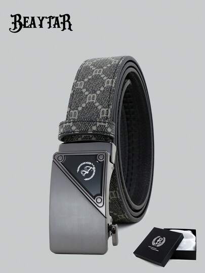 beaytar 1pc Classic & Fashionable Men's Belt, High-End Business Office Casual Pants Accessory, Versatile For Daily Commute