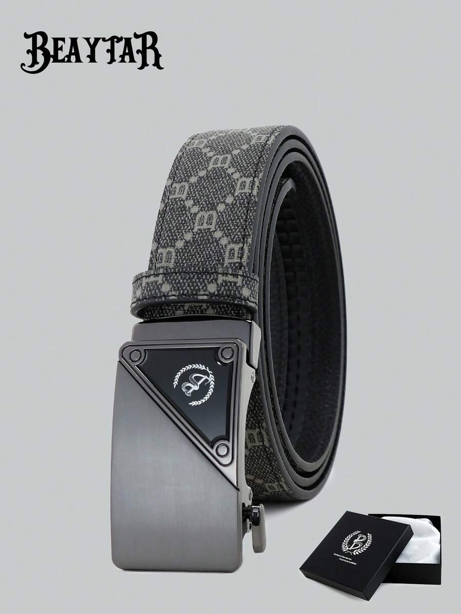 beaytar 1pc Classic & Fashionable Men's Belt, High-End Business Office Casual Pants Accessory, Versatile For Daily Commute