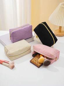 1pc Durable Zipper Pencil Case, Stationery Organizer Pouch, Suitable For School Supplies, Office And Home Use - Multicolor - View 7