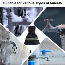 1pc Heavy Duty Outdoor Faucet Cover - Extreme Cold Weather Freeze Protection, Dust-Proof, Waterproof, Suitable For Garden, Patio, Swimming Pool - Easy Installation With Adhesive Strip - Winter Faucet Protector, Fits Outdoor Faucets, Patio Waterproof, Safety Design, Weather-Resistant Material, Flexible, Property Maintenance, Gift For Family - Multicolor - View 8