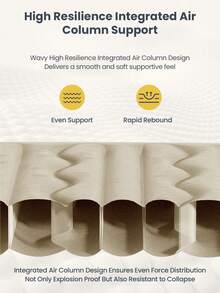 Car Backseat Inflatable Mattress Portable Travel Mattress Thickened Vehicle Camping Mattress Universal Inflatable Mattress Includes Electric Air Pump And 2 Pillows Mattress Dimensions: 51 X 31.5 Inches Suitable For Car Backseats, Picnics, Camping, Home Use (Beige) - Vertical Stripes - View 6