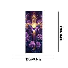 2pcs Of Premium Waterproof Vinyl Stickers For Car Center Pillars, And Creative B-Pillar Protective Film, Elegant Purple Rose And Butterfly Car Stickers, Suitable For Cars, Walls, Window Glass, Etc - A - View 7