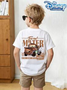 This Disney Cars-Themed T-Shirt Features A Design Of Mater The Tow Truck And Is Perfect For Boys And Girls To Wear During Holiday Parties, Family Gatherings, Outdoor Activities, Travel, And Visits To Disneyland. It Also Makes A Great Gift For Children. - 白色 - 查看 2
