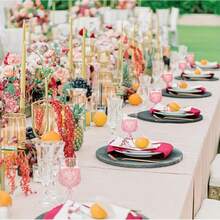 高级水晶香槟杯，粉色杯身，钻石纹理杯柄，适用于盛装饮料、果汁，适合情人节、生日派对、婚礼、聚会、居家使用。 - 粉色 - 查看 5