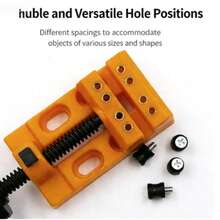 8-Hole Quick Vise, Mini Clamp Fixture, Toy Vise For Bodhi Nut & Walnut Carving - Multicolor - View 4
