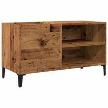 vidaXL Armoire à disques vieux bois 84,5x38x48 cm en ingénierie - Tabac - Voir 2
