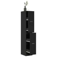 vidaXL Armadio da apothicaire nero 30x41x174,5 cm in legno d'ingénierie - nero - Visualizzare 1