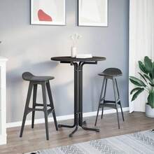 vidaXL Table à manger black Ø80x110 cm made of engineering and power - nero - Visualizzare 3