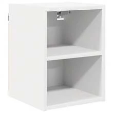 vidaXL Armoire suspendue Blanc 30 x 29,5 x 40 cm Bois d'ingénierie - Blanc - Voir 2