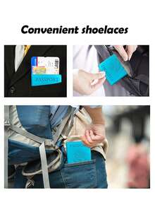Functional PU Leather Passport Holder For Women And Men, Travel Wallet Cover With Card Storage For Weekend Trips And Gifts - 藍色 - 查看 6