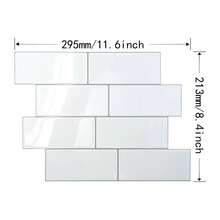 3D Glossy Subway Tile Texture Self-Adhesive Wall Sticker, Wallpaper, Wall Decal, Vinyl Sticker For Home Decor, Spring Decorations, Refresh Your Home, Rama Decorative Sticker Gift, Kitchen Decor For Birthday, Graduation