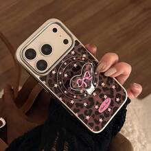 GUCADI 1件装银边磁吸支架,镀金粉色星形豹纹+粉色豹纹蝴蝶结,镀金心形磁吸支架,豹纹蝴蝶结兼容 17 Pro Max,13,镀金磁吸支架兼容 16,Sweet 15,兼容 17 Pro Max,15磁吸支架兼容 16,电镀14 - 彩色 - 查看 9