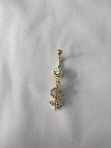 1件时尚性感闪亮美元符号肚脐环，别致的穿刺饰品，男女皆宜，日常佩戴或节日佩戴皆可。 - 彩色 - 查看 8