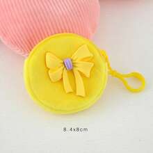 1pc Cartoon Keychain Coin Purse Girly Bow Earphone Storage Pouch Cute Small Coin Wallet For Women Mini Wallet Small Wallet Kawaii Cute Stuff - Multicolor - View 6
