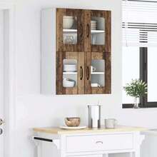 vidaXL Armoire de cuisine 2 pcs Bois ancien 60 x 31 x 40 cm - Tabac - Voir 4