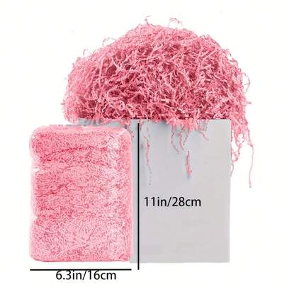 Shredded Paper For Gift Baskets, 1/2LB (8/16oz) Crinkle Paper Filler, Mother's Gifts Day Baskets Grass, Crinkle Cut Papers Shred For Birthdays, Weddings,Boxes Bags, Basket Filler,Anniversaries,Gift Wrapping
